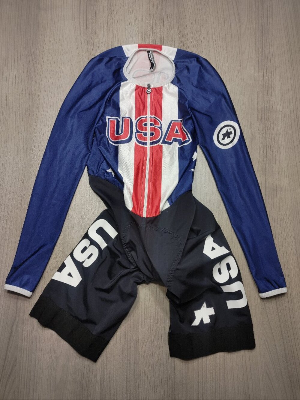 Men's Assos Team USA Cycing Skinsuit Size S